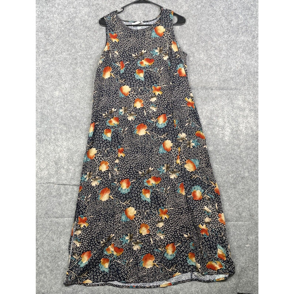 VTG Impressions Of California Women Size Large Sleeveless Floral Maxi Dress - Picture 1 of 9